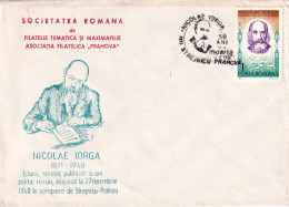 A24862 -Nicolae Iorga Istoric Scriitor Si Om Politic Roman Postal Cover Romania 1990 - Ecrivains