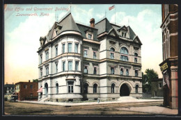 AK Leavenworth, KS, Post Office And Government Building  - Autres & Non Classés