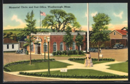 AK Westborough, MA, Memorial Circle And United States Post Office  - Otros & Sin Clasificación