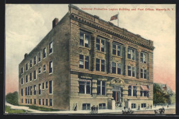 AK Waverly, NY, National Protective Legion Building And Post Office  - Andere & Zonder Classificatie