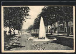 AK Krefeld, Ostwall Mit Springbrunnen  - Krefeld