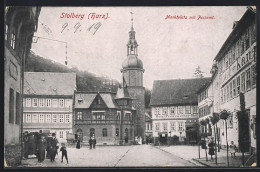 AK Stolberg /Harz, Marktplatz Mit Postamt  - Stolberg (Harz)