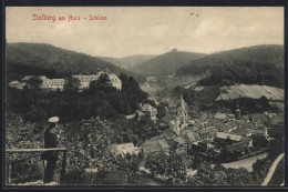 AK Stolberg Am Harz, Schloss Aus Der Vogelschau  - Stolberg (Harz)