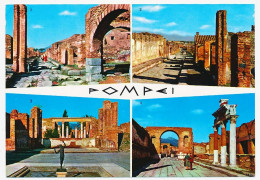 CPSM 10.5 X 15 Italie (142) POMPEI  Scavoi Via Vesuvio E Castellum Aquae  Via Dell'Abbondanza  Casa Del Fauno Atrio  * - Pompei