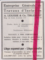 Pub Reclame - Travaux D'Isolation , A. Lesuisse & Cie Tirlemont  - Orig. Knipsel Coupure Tijdschrift Magazine - 1937 - Publicités