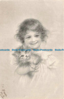 R676080 Girl With Cat. Tuck. Continental Series. 4011. M. M. 1902 - Monde