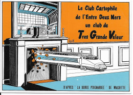 Exposition Gare St Jean 1988 Cercle Cartophile Floirac Carte Ecrite Par Le President José Sainz - Bourses & Salons De Collections