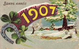 FETES - VOEUX - Bonne Année - 1907 - Trèfes - Fer à Cheval - Neige - Carte Postale Ancienne - Nieuwjaar