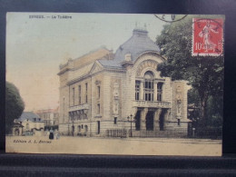 27205 . EVREUX . LE THEATRE . EDIT. A. L.  OBLITEREE . CARTE TOILEE - Evreux