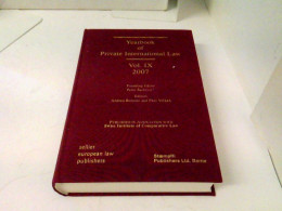 Yearbook Of Private International Law, Vol IX - Law