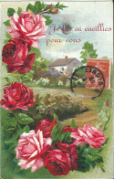 6431 Belle CPA Gaufrée Roses - Flowers