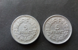 COIN MONETA 5 FRANCHI FRANCIA 1943-1947 CON IL 9 APERTO - 5 Francs
