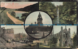 R677587 Leeds. Roundhay Park. Waterloo Lake. Town Hall. City Square. W. R. And S - Monde
