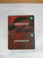China Gift Cards, Starbucks, 300 RMB, 2021,(2pcs) - Cartes Cadeaux