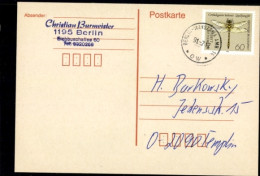 Michel Nr. 1548 Auf Postkarte, Polnischer Bahnpoststempel Berlin Warszawa - Autres & Non Classés