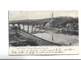 CPA  HIGH BRIDGE  A CROTON  WATERWORKS , N. Y CITY En 1907!   (voir Timbre) - Altri & Non Classificati