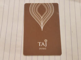 UNITED ARAB EMIRTAS-TAJ Dubai-hotal Key Card-(1123)-used Card - Cartes D'hotel