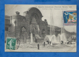CPA - 13 - Marseille - Exposition Internationale D'Electricité - Château D'Eau - Fontaines Lumineuses - Circulée En 1908 - Exposition D'Electricité Et Autres