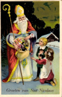 CPA Glückwunsch Sankt Nikolaus, Kinder, Geschenke, Puppe - Autres & Non Classés