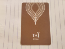 UNITED ARAB EMIRTAS-TAJ Dubai-hotal Key Card-(1124)-used Card - Hotelsleutels (kaarten)