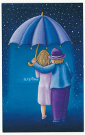 CPSM / CPM 9 X 14 Illustrateur SLOBODAN (17) "La Protection" Peinture De Slobodan  Couple Parapluie - Slobodan