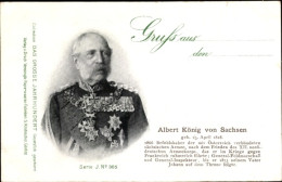 CPA Roi Albert Von Sachsen, Portrait, Uniform, Orden, Esser's Seifenpulver - Royal Families