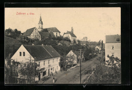 AK Zehren A. Elbe, Ortsansicht Mit Kirche  - Autres & Non Classés