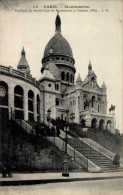 CPA Paris XVIII. Montmartre, Basilika Sacré-Coeur, Chateau D’Eau - Autres & Non Classés