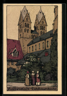 Steindruck-AK Halberstadt, Partie Der Liebfrauenkirche  - Other & Unclassified
