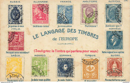 LE LANGAGE DES TIMBRES DE L'EUROPE SOULIGNEZ LE TIMBRE QUI PARLERA POUR VOUS - Postzegels (afbeeldingen)