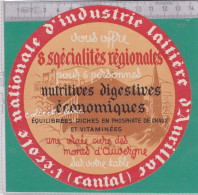 C1428 FROMAGE ECOLE NATIONALE D INDUSTRIE LAITIERE D AURILLAC   CANTAL - Fromage