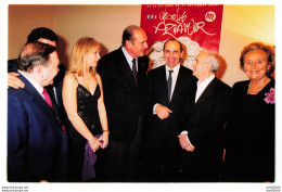 LEVON SAYAN JACQUES ET BERNADETTE CHIRAC CHARLES ET KATIA AZNAVOUR CONCERT DE BIENFAISANCE PHOTO DE PRESSE ANONYME - Beroemde Personen