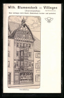 Lithographie Villingen, Wilh. Blumenstock, Uhrenversandhaus, Geschäftshaus  - Autres & Non Classés