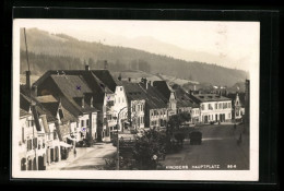 AK Kindberg, Hauptplatz Mit Bergblick Aus Der Vogelschau  - Altri & Non Classificati