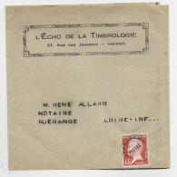 FRANCE PREO 45C PASTEUR SEUL BANDE COMPLETE ECHO DE LA TIMBROLOGIE AMIENS  AU TARIF - 1893-1947
