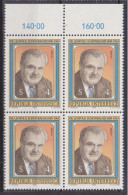 1988 , Mi 1941 ** (1) - 4 Er Block Postfrisch - 100. Geburtstag Von Leopold Schönbauer - Neufs