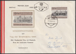 Österreich: 1963, Fernbrief In EF, Mi. Nr. 1144, 3 S+70 G. Tag Der Briefmarke.   EStpl. WIEN - FDC