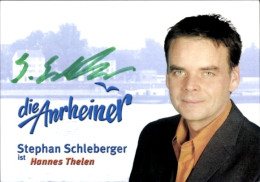 CPA Schauspieler Stephan Schleberger, Portrait, Serie Anrheiner, Als Hannes Thelen, Autogramm - Schauspieler