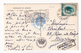 Carte Postale Monaco Cachet Palais De Monaco Retour à L'Envoyeur Rainier III 20F - Lettres & Documents