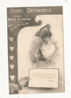 JC, Cp , Femme , Agence Matrimoniale , Mme Aurore De Liménay ,Paris , Jeune Fille Aimante , Dos Simple ,voyagée 1903 - Femmes