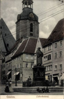 CPA Lutherstadt Eisleben, Lutherdenkmal, Lederhandlung, Turm - Autres & Non Classés