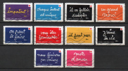 - FRANCE Adhésifs N° 1979/88 Oblitérés - Série Complète CROIX-ROUGE 2021 (10 Timbres) - - Used Stamps