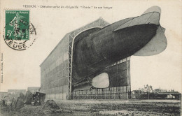 E868 Verdun Dernière Sortie Du Dirigeable Patrie De Son Hangar - Dirigibili