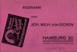 CPA Hamburg, Firma Joh. Wilh. Von Eicken, Von Eicken Tabak, Hoheluftchaussee 95 - Sonstige & Ohne Zuordnung