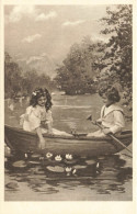 FANTAISIES - Enfants Dans Un Barque - Carte Postale Ancienne - Autres & Non Classés