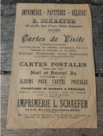 Prospectus Algérie Alger Circa 1900 Imprimerie Schaefer   ExtA - Autres & Non Classés