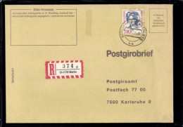 Michel Nr. 1428 Auf Postgirobrief, R-Zettel O - Other & Unclassified