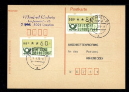 Deutsche Bundespost, Automatenmarken Auf Anschriftenprüfung - Autres & Non Classés