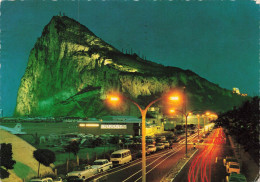 GIBRALTAR - Rock At Night - British Frontier Gates - Carte Postale Anicienne - Gibilterra