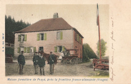 88 Maison Forestière De Prayé Près Frontière Franco Allemande CPA Couleur Timbres Timbre Reich Cachet 1901 - Autres & Non Classés